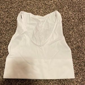 White crop top tank top
